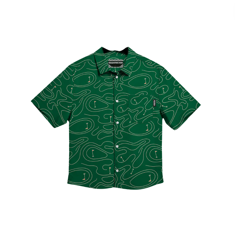 Caddie Button Up Shirt - Evergreen by Headster Kids FINAL SALE