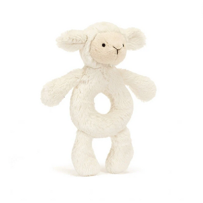 Bashful Lamb Ring Rattle - 8 Inch by Jellycat