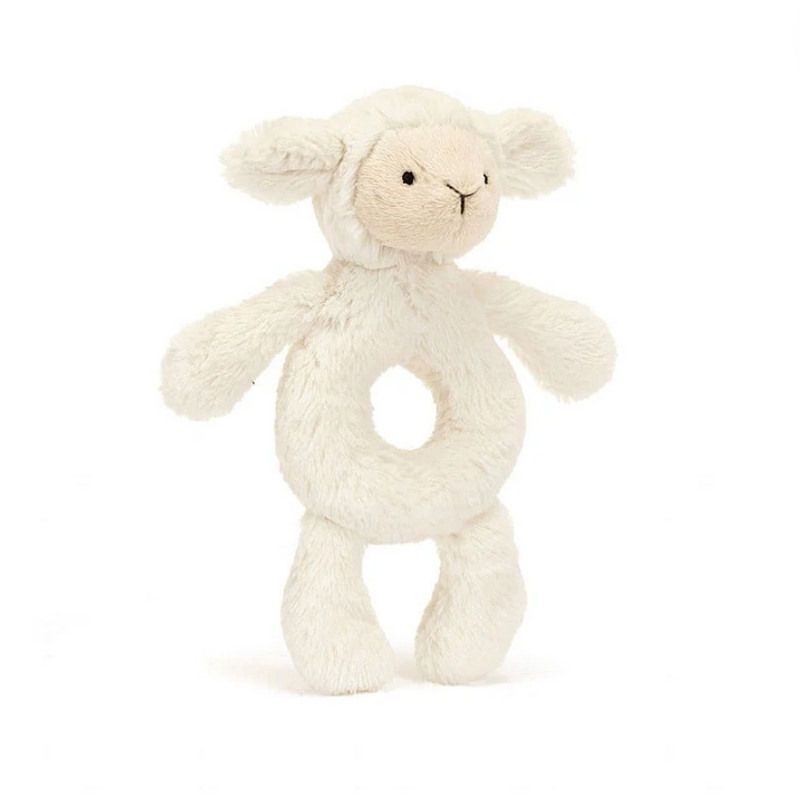 Bashful Lamb Ring Rattle - 8 Inch by Jellycat