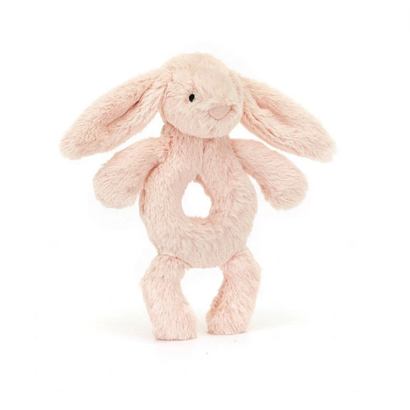 Bashful Blush Bunny Ring Rattle - 8 Inch by Jellycat