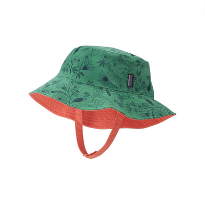 Baby Sun Bucket Hat - Los Garibaldi: Gather Green by Patagonia