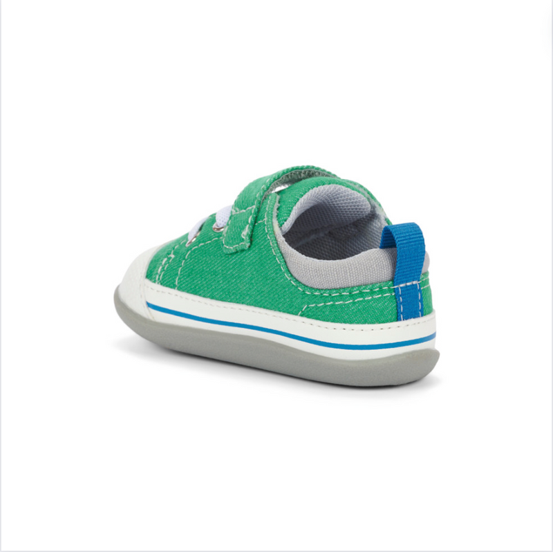 Stevie II Infant Shoe - Green Denim by See Kai Run