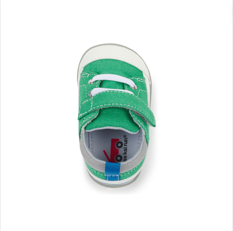 Stevie II Infant Shoe - Green Denim by See Kai Run