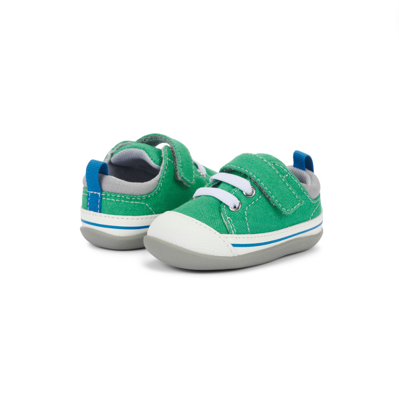 Stevie II Infant Shoe - Green Denim by See Kai Run