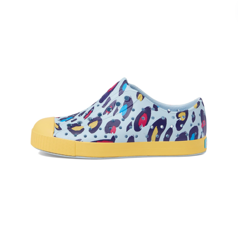 Jefferson Shoe - Air Blue/ Pineapple Yellow/ Animal Print by Native Shoes FINAL SALE