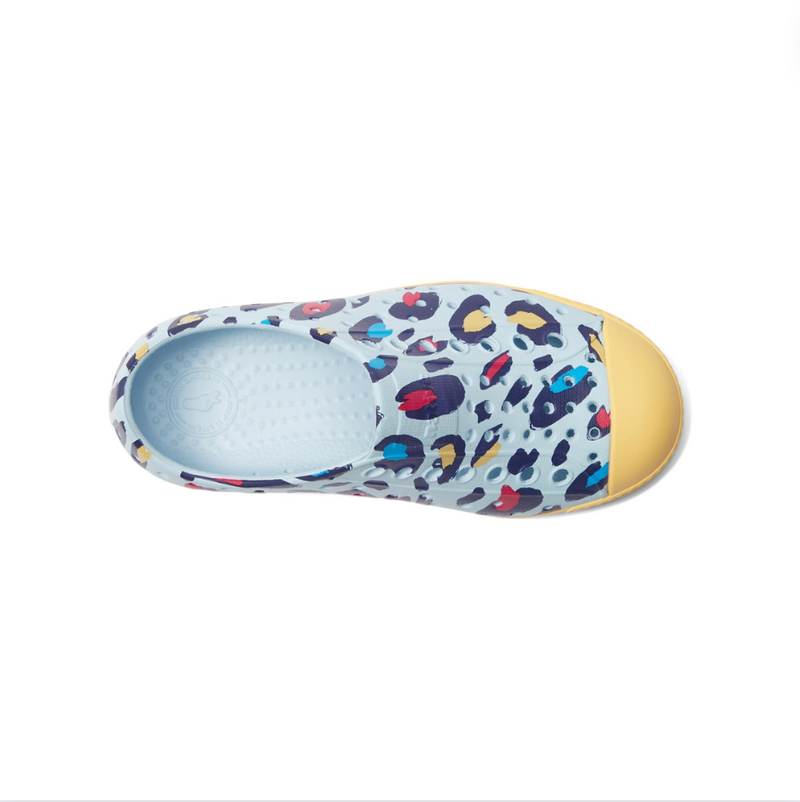 Jefferson Shoe - Air Blue/ Pineapple Yellow/ Animal Print by Native Shoes FINAL SALE