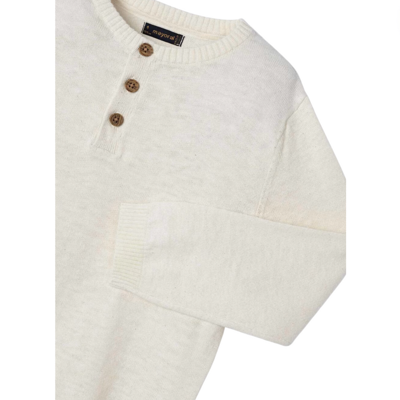 Linen Cotton Sweater - Milk by Mayoral - FINAL SALE