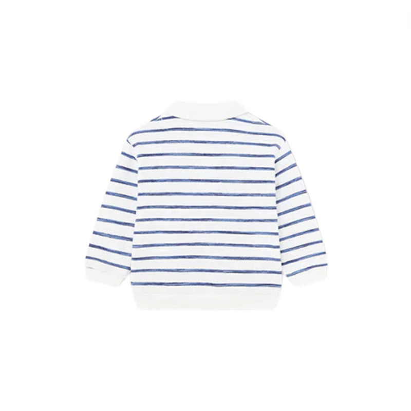 Polo Collar Striped Sweatshirt - Ink by Mayoral - FINAL SALE