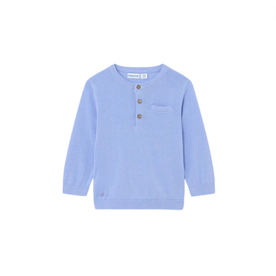 Better Cotton Henley Sweater - Cloud by Mayoral - FINAL SALE