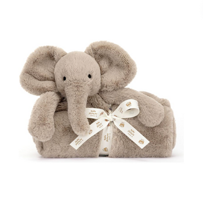 Smudge Elephant Blankie in Gift Box by Jellycat