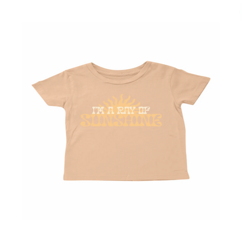 Ray of Sunshine Boxy Tee - Toast by Tiny Whales FINAL SALE