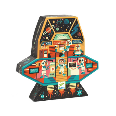 54 Piece Space Station Silhouette Puzzle by Djeco