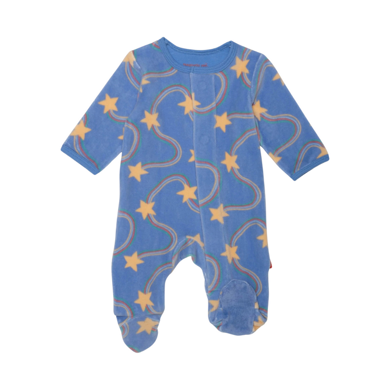 Starry Nights Velour Magnetic Footie by Magnetic Me