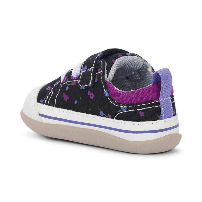 Stevie II Infant Shoe - Black Floral by See Kai Run