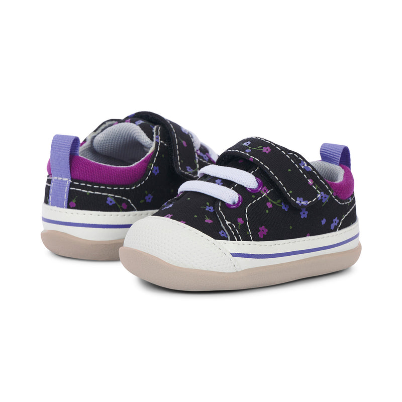 Stevie II Infant Shoe - Black Floral by See Kai Run