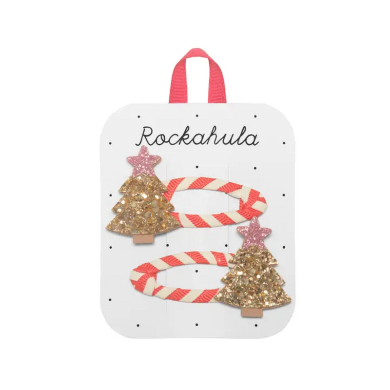 Stripy Christmas Tree Clips by Rockahula Kids