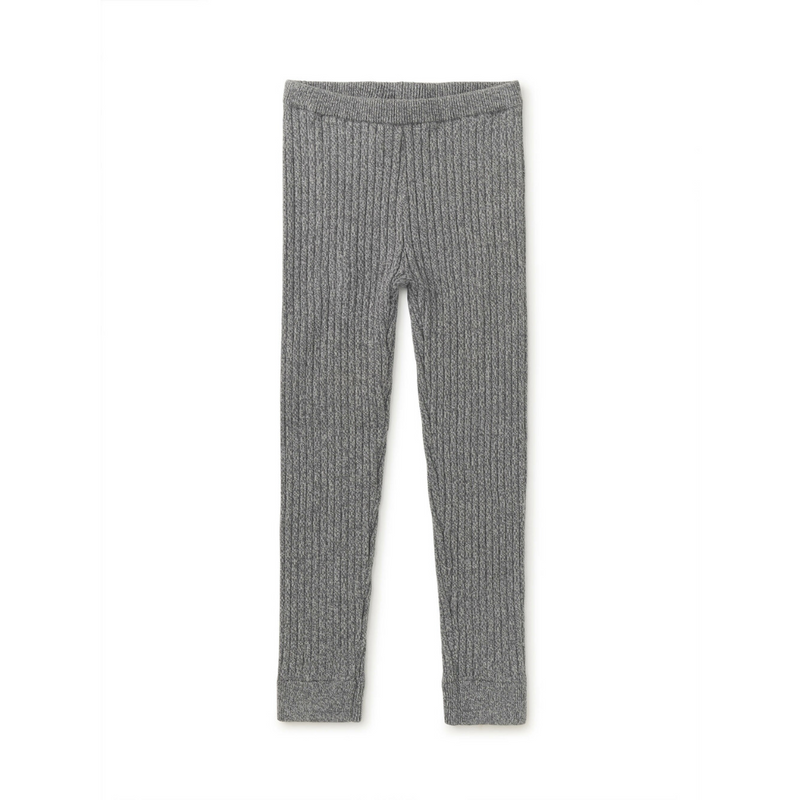 Marled Sweater Leggings - Medium Heather Grey by Tea Collection