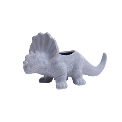 Dinosaur Ceramic Indoor Plant Pot For Succulents - Triceratops by Chive