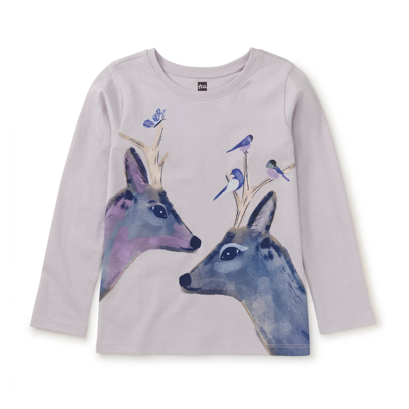 Darling Deers Graphic Tee - Urchin Purple by Tea Collection