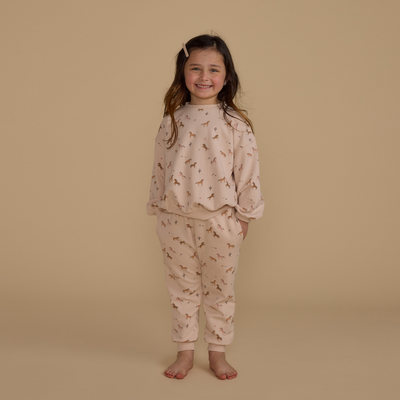 Long Sleeve Tee + Pant Set Horses - Shell by Rylee + Cru