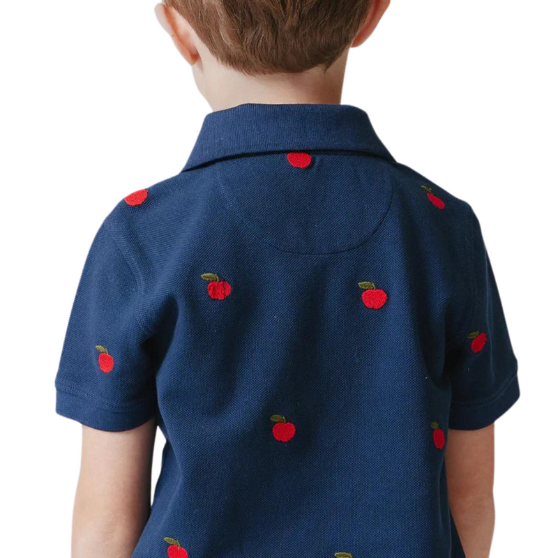 Alec Shirt - Apples Embroidery by Pink Chicken