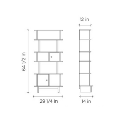 Vertical Mini Library - Walnut by Oeuf