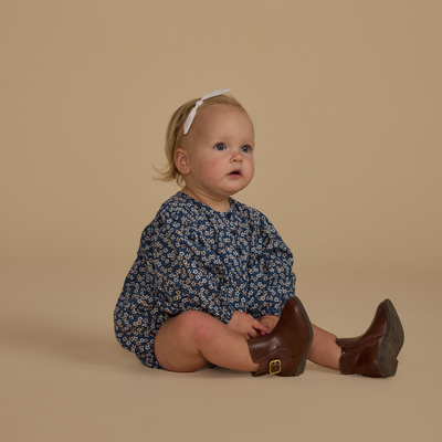 Gwen Romper Blue Floral - Indigo by Rylee + Cru