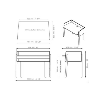 Brooklyn Desk - Birch by Oeuf