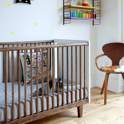 Rhea Crib - Walnut / White by Oeuf