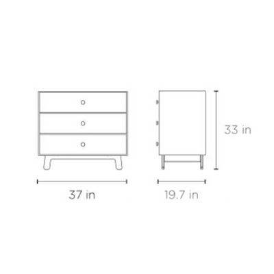 Classic 3 Drawer Dresser - White by Oeuf