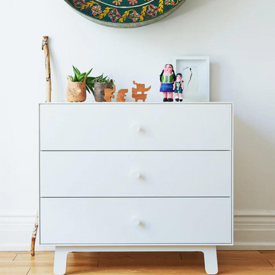 Sparrow 3 Drawer Dresser - White by Oeuf