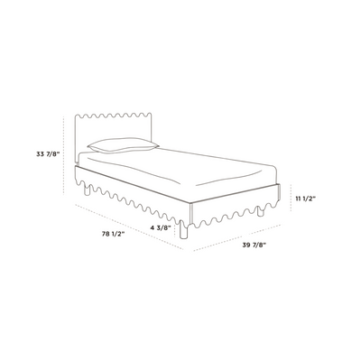 Moss Twin Bed - Green by Oeuf