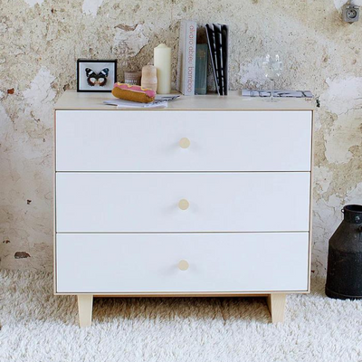 Rhea 3 Drawer Dresser - White by Oeuf