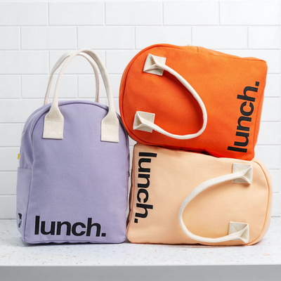 Zipper Lunch Bag - ‘Lunch’ in Poppy by Fluf