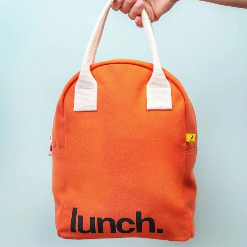 Zipper Lunch Bag - ‘Lunch’ in Poppy by Fluf