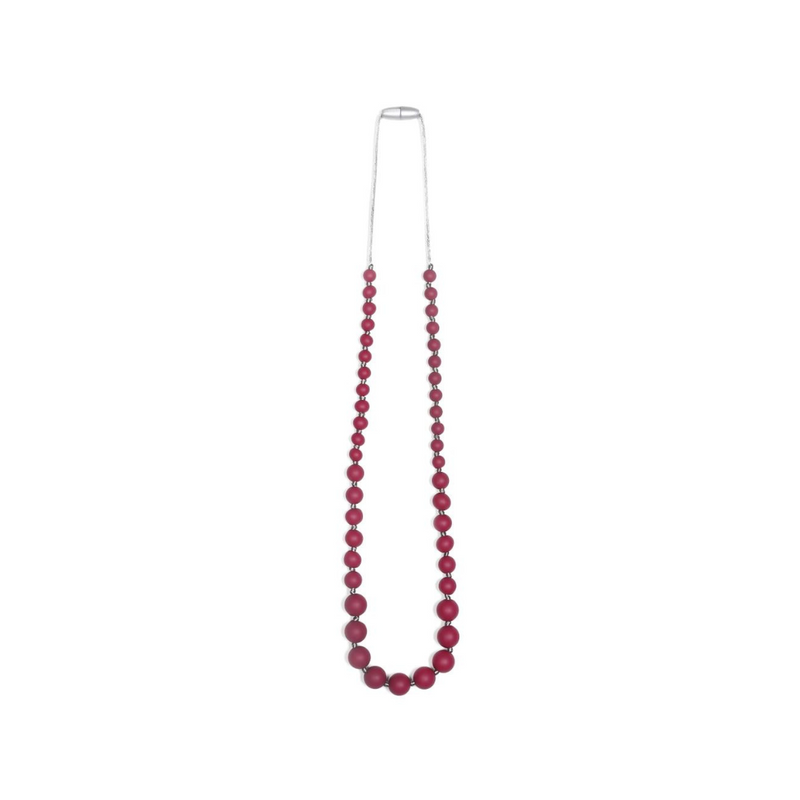 Audrey Teething Necklace - Maroon by Goobie Baby