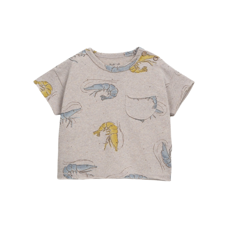 Prawn Print T-Shirt - Fiber by Play Up - FINAL SALE