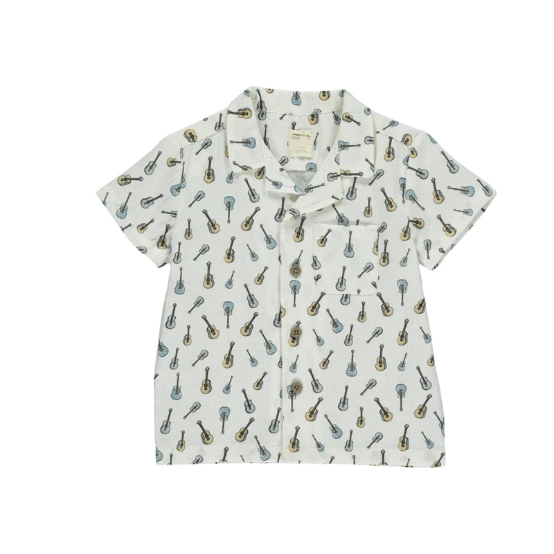 Jasper Button Up - White Guitars by Ettie & H - FINAL SALE