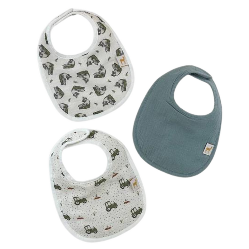 Bib Set - Gone Fishing/Tractor by Velvet Fawn