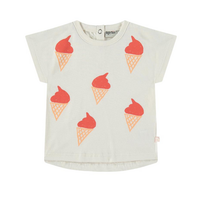 Ice Cream Cone Short Sleeve Tee - Ivory by Babyface