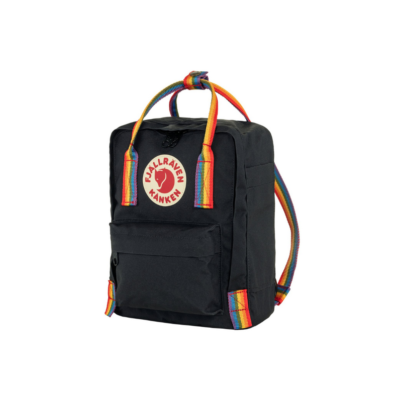 Kånken Rainbow Mini Backpack - Black by Fjallraven