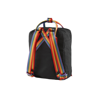 Kånken Rainbow Mini Backpack - Black by Fjallraven