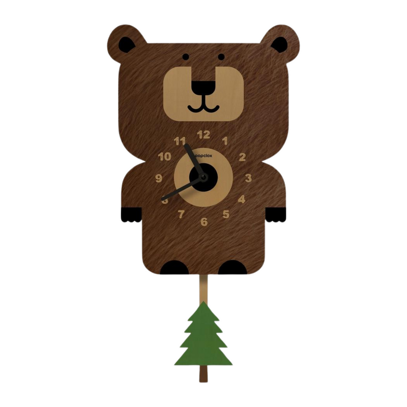 Bear Wood Pendulum Clock by Modern Moose