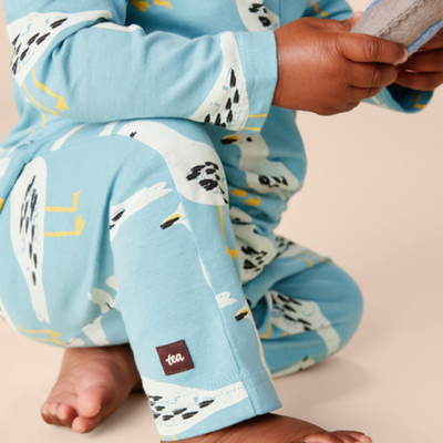 Long Sleeve Pocket Baby Romper - Squabble of Seagulls by Tea Collection