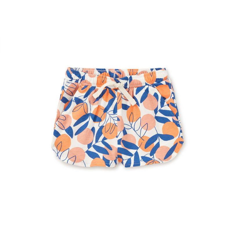 Tie Waist Printed Shorts - Mediterranean Citrus by Tea Collection - FINAL SALE