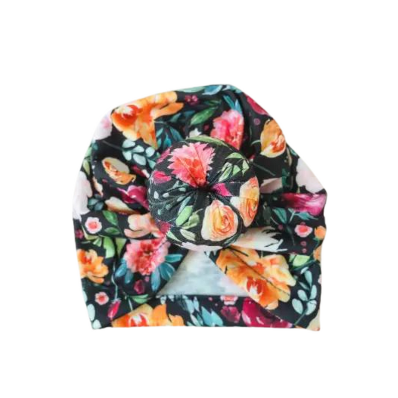 Floral Baby Turban - Cream by Golden Dot Lane