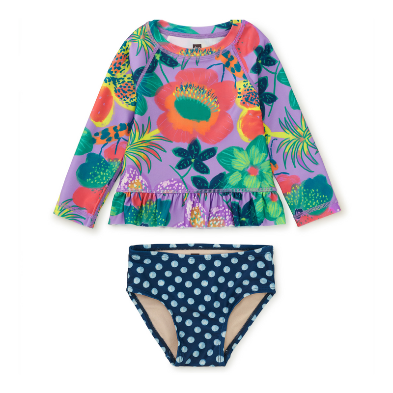 Rash Guard Baby Swim Set - Hanging Flowers of Malindi by Tea Collection FINAL SALE