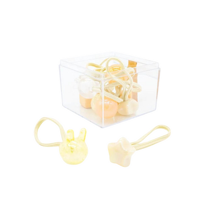 Hair Elastics 10 Piece Box Set - Yellow by Miki Miette