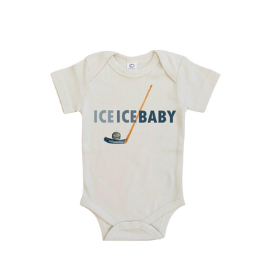 Ice Ice Baby Hockey Organic Baby Onesie by Urban Baby Co.