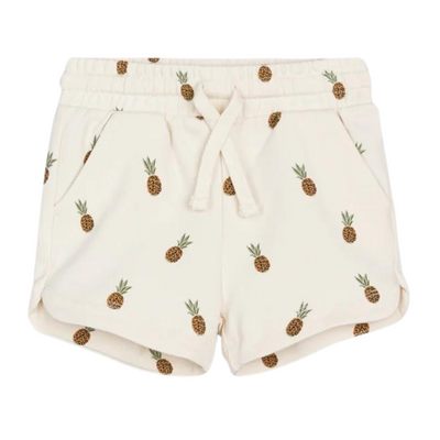 Terry Shorts - Wild Pineapples Print on Crème by miles the label. - FINAL SALE